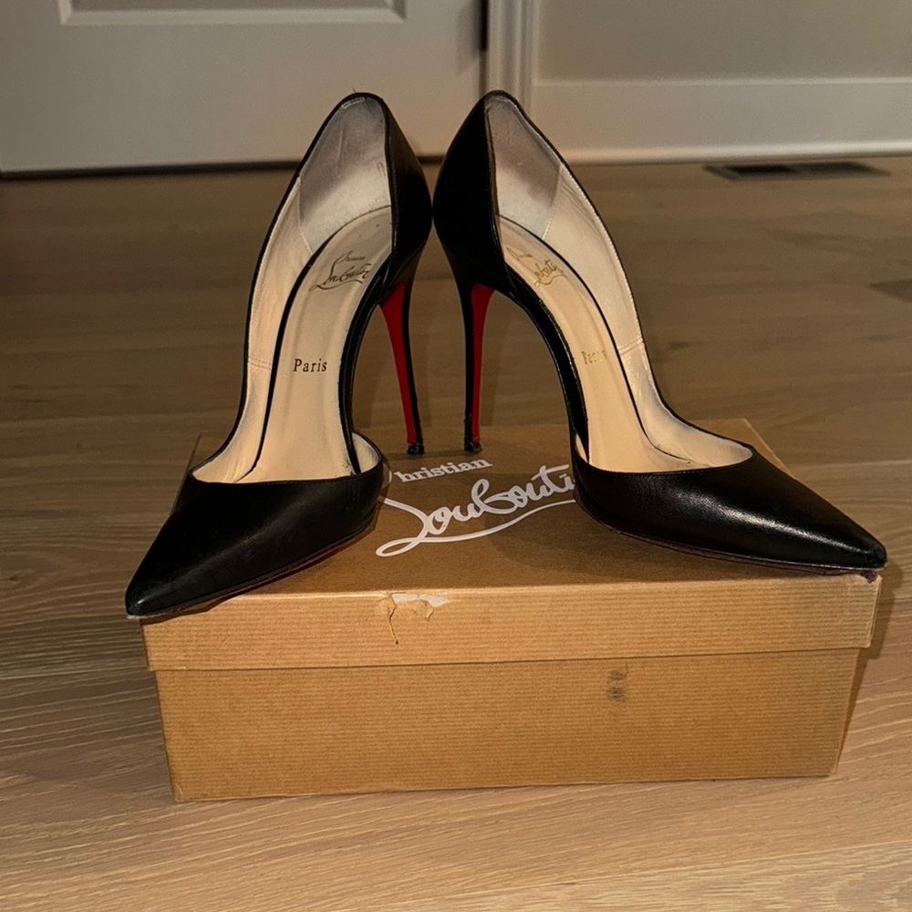 Christian Louboutin Black Heels (half dorsay)